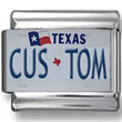 Texas License Plate Custom Charm
