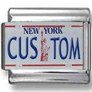 New York License Plate Custom Charm