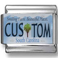 South Carolina License Plate Custom Charm
