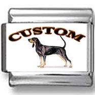 Black and Tan Coonhound Dog Custom Photo Charm