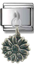 Large Flower Sterling Silver Charm