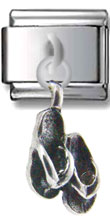 Flip-Flops Sterling Silver Dangle Charm