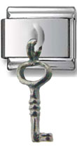 Hanging Key Silver Charm