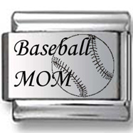 Baseball Mom Laser Charm