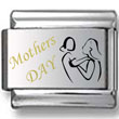 Mother's Day Black and Gold Laser Charm