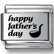 Happy Father's Day Pipe Laser Charm