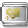 Valentines Day Bold Heart Gold Laser Charm
