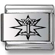 Star of David and Candle Laser Charm