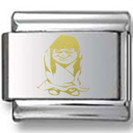 Little Girl in Cloth Gold Laser Charm