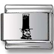 Tall Hat Lincoln Laser Charm