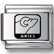 Aries the Ram Black Laser Charm
