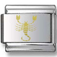 Scorpio the Scorpion Gold Zodiac Icon Laser Charm