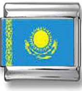 Kazakhstan Flag Italian Charm