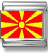 Macedonian Flag Italian Charm
