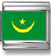 Mauritania Flag Italian Charm