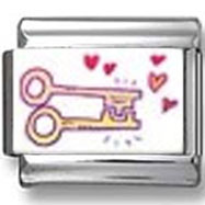 Keys with Hearts Photo Charm