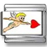 Cupid and Heart Photo Charm