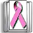 Pink Awareness Ribbon Photo Charm