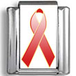 Red Awareness Ribbon Photo Charm