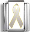 Gray Awareness Ribbon Photo Charm