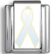 Light Blue Awareness Ribbon Photo Charm