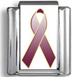 Burgundy Awareness Ribbon Photo Charm