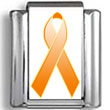 Orange Awareness Ribbon Photo Charm
