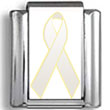 Pearl Awareness Ribbon Photo Charm