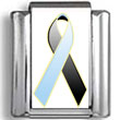 Black and Blue Awareness Ribbon Photo Charm
