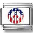 America Peace Symbol Photo Charm