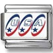 U.S.A. Rings Photo Charm