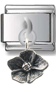 Flower Sterling Silver Italian Charm