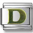 Gold Puffy D Letter Italian Charm