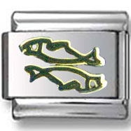 Pisces Two fish Italian Charm