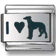 I Love Greyhound Italian Charm