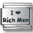 I Love Rich Men Italian Charm