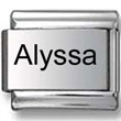 Alyssa Laser Italian Charm