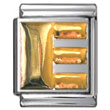 E gold 13 mm Italian Charm