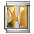 H gold 13 mm Italian Charm