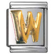 W gold 13mm Italian Charm