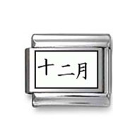 Kanji Symbol "December" Italian Charm