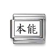 Kanji Symbol "Instinct" Italian Charm