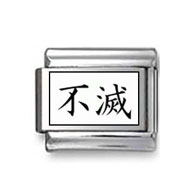 Kanji Symbol "Indestructible" Italian Charm
