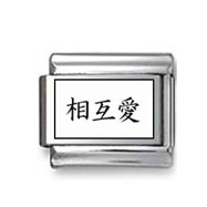 Kanji Symbol "Mutual love" Italian Charm