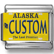 Alaska License Plate Custom Charm