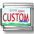 Iowa License Plate Custom Charm