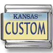Kansas License Plate Custom Charm