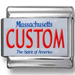 Massachusetts License Plate Custom Charm