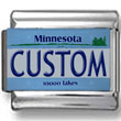 Minnesota License Plate Custom Charm