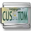 Mississippi License Plate Custom Charm